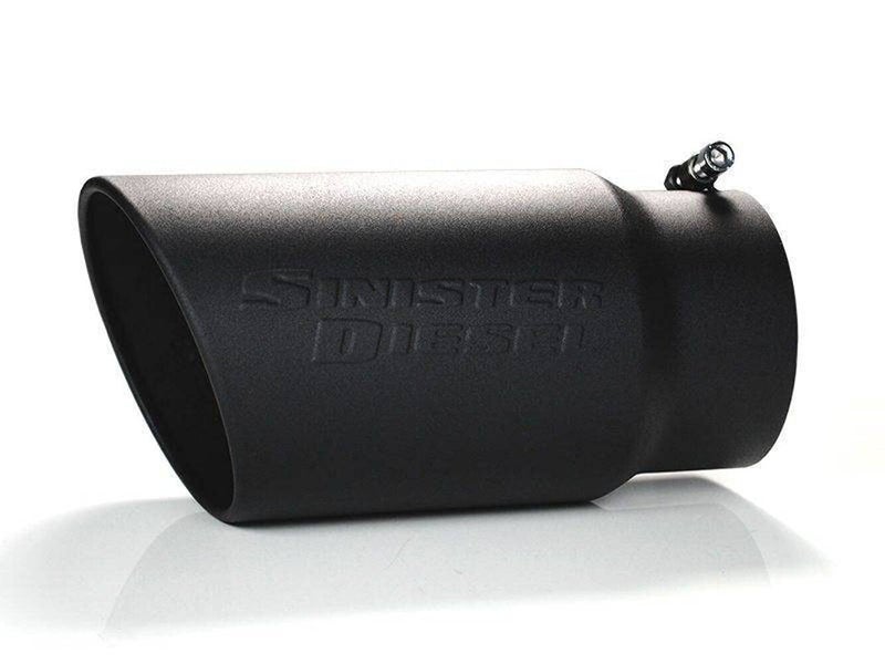 Sinister Diesel Black Ceramic Coated Exhaust Tip â€“ 5" Inlet, 6" Outlet â€“ Bolt-On â€“ Fits 5" Tail Pipes â€“ Stainless Steel â€“ Diesel Truck Upgrade - Image 1